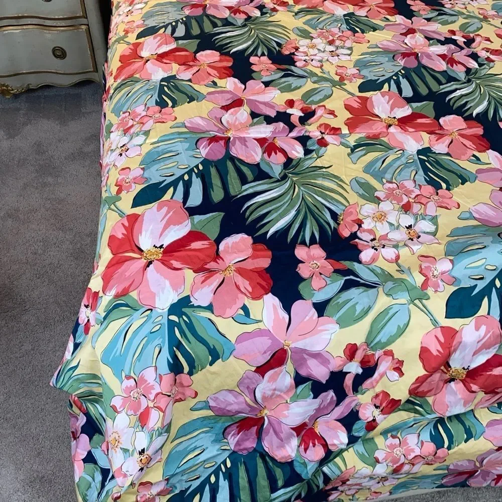 Floral Tropical Duvet King set tropical floral